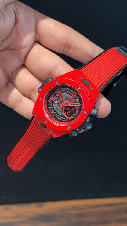 Premium Hublot | Big Bang Unico Edition | Red Strap | Red Dial - twentyfour