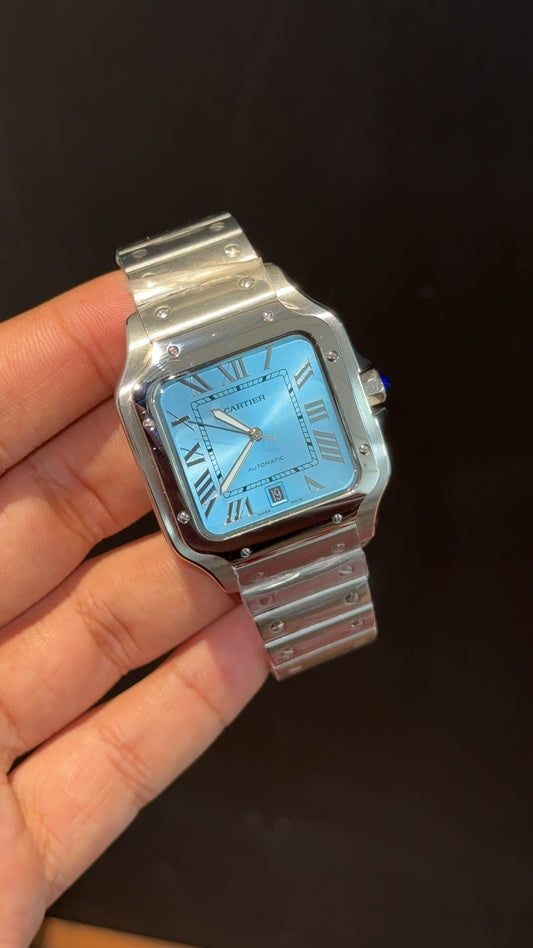 Santos | Silver Chain | Tiffany Dial - twentyfour