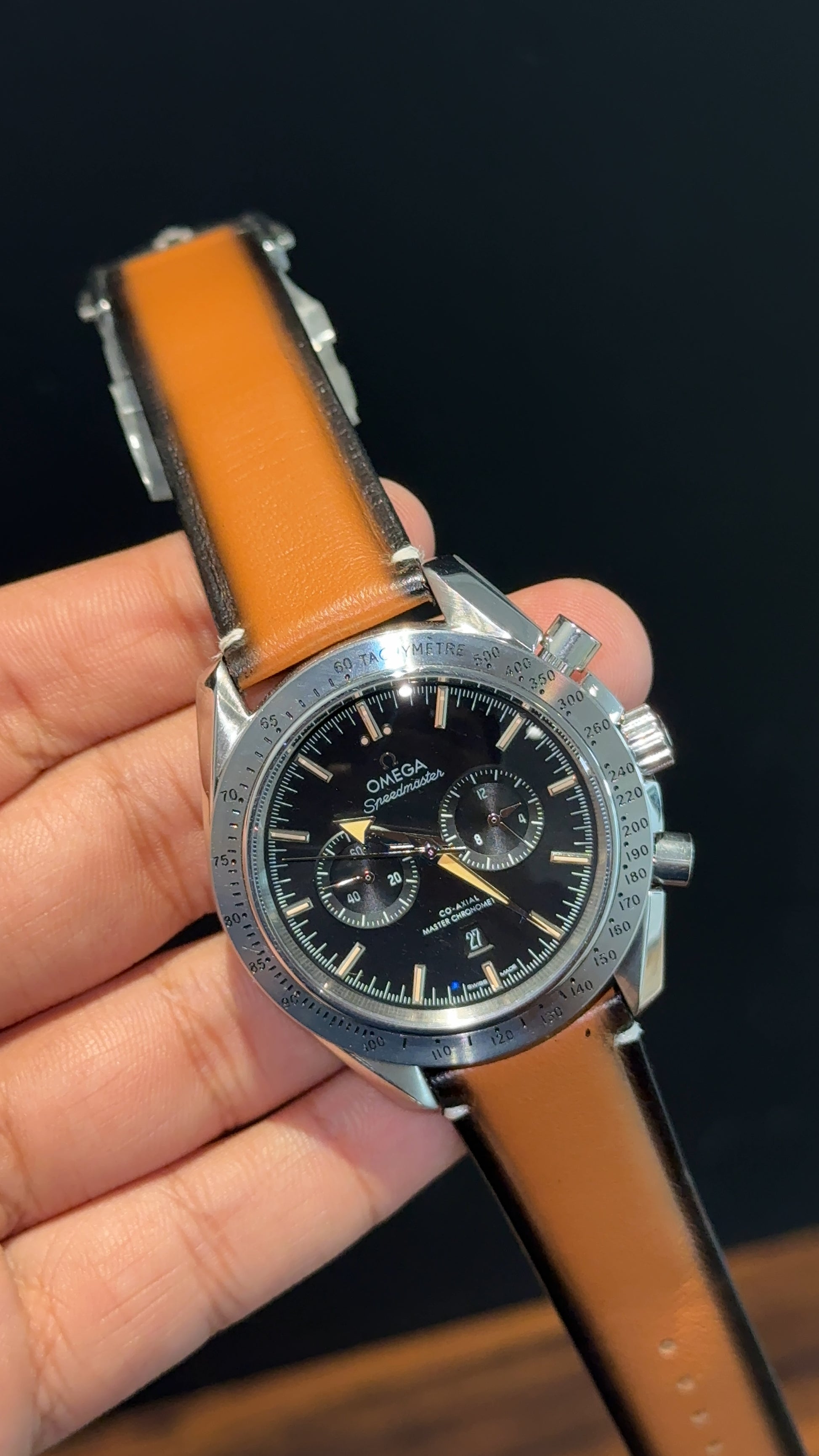 Speedmaster | Camel Black Strap | Chrono | Black Dial - twentyfour