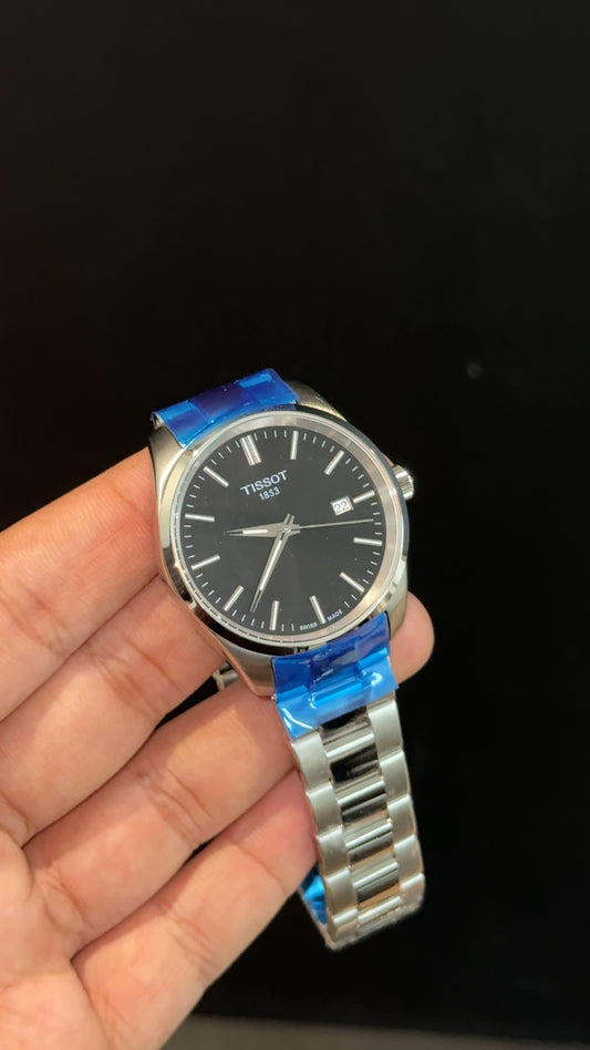 Tissot | Silver Oyester Chain | Black Dial