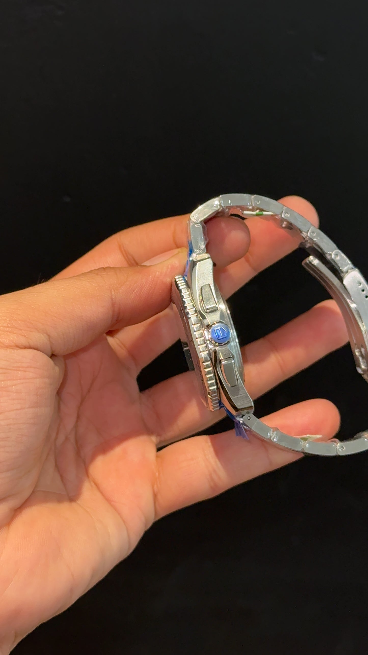 Tag Aquaracers | Silver Chain | Plain Bezel | Chrono | Ice Blue Dial