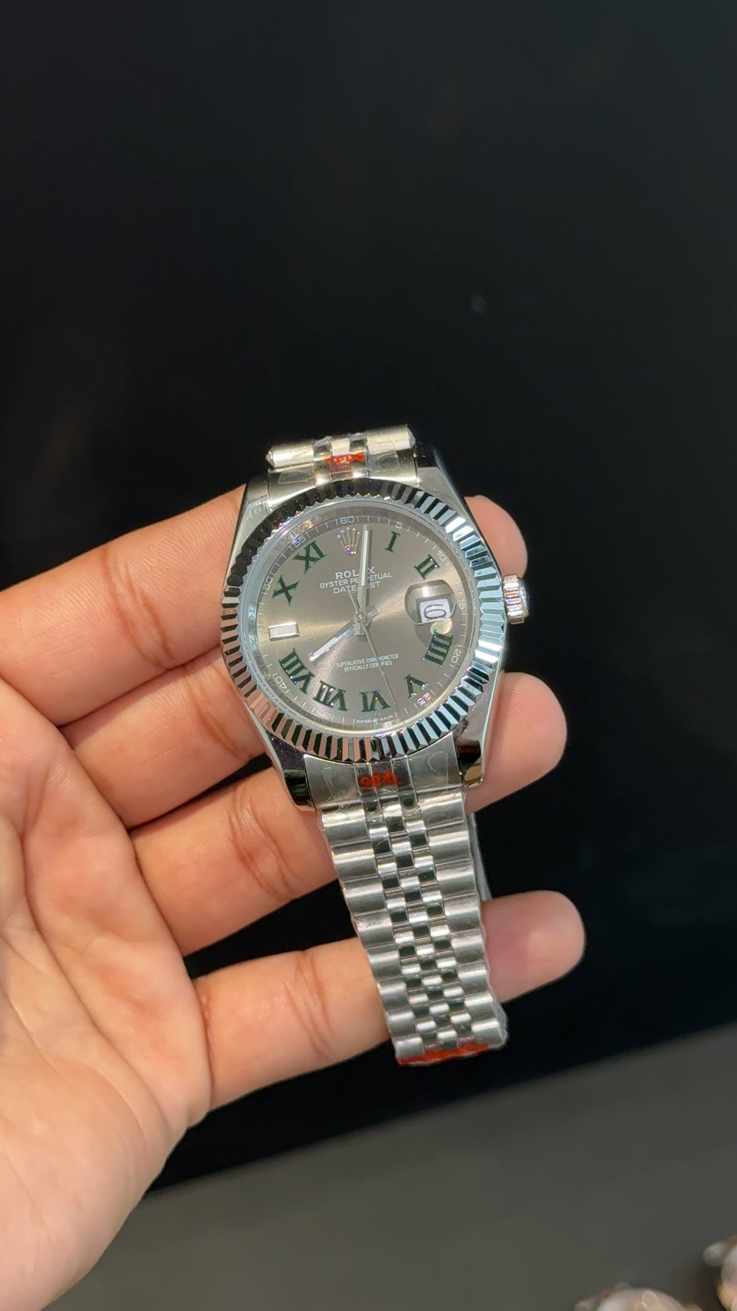 DateJust | Silver Chain | Wimbeldon Dial
