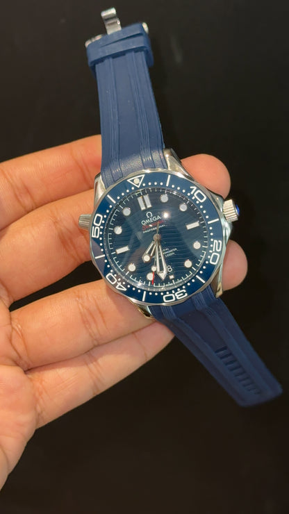 Omega Seamaster | Blue Bezel | Navy Blue Strap | Navy Blue Dial - twentyfour
