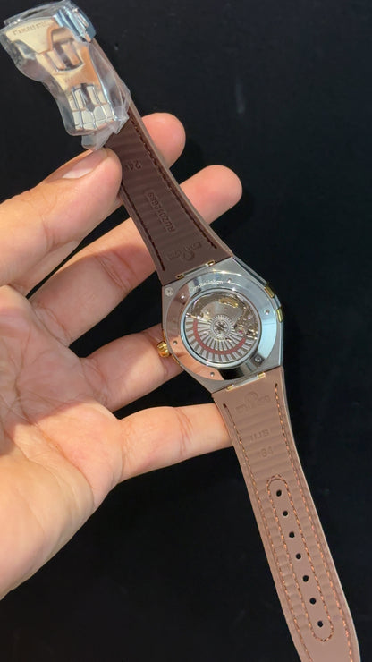 Omega Constellation | Silver Brown Case | Brown Strap | White Box Dial - twentyfour