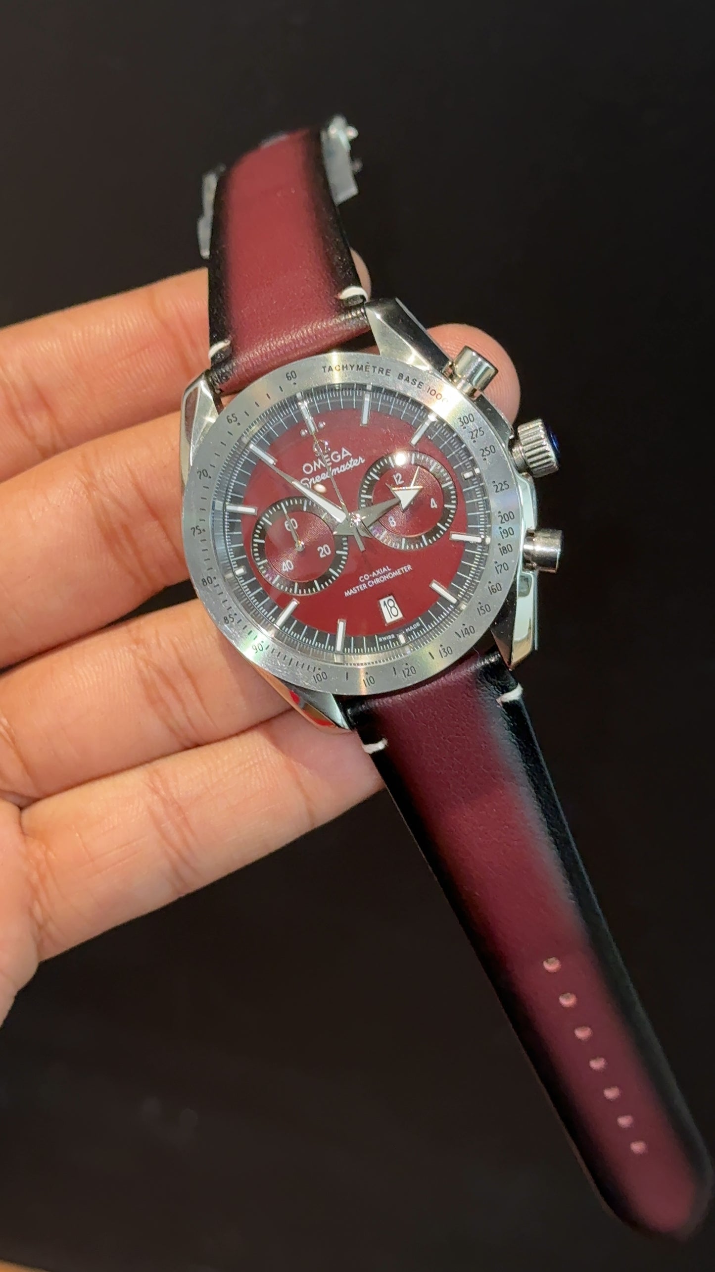 Omega Speedmaster | Chrono | Silver Bezel | Mehron Black Strap |Mehron Dial - twentyfour