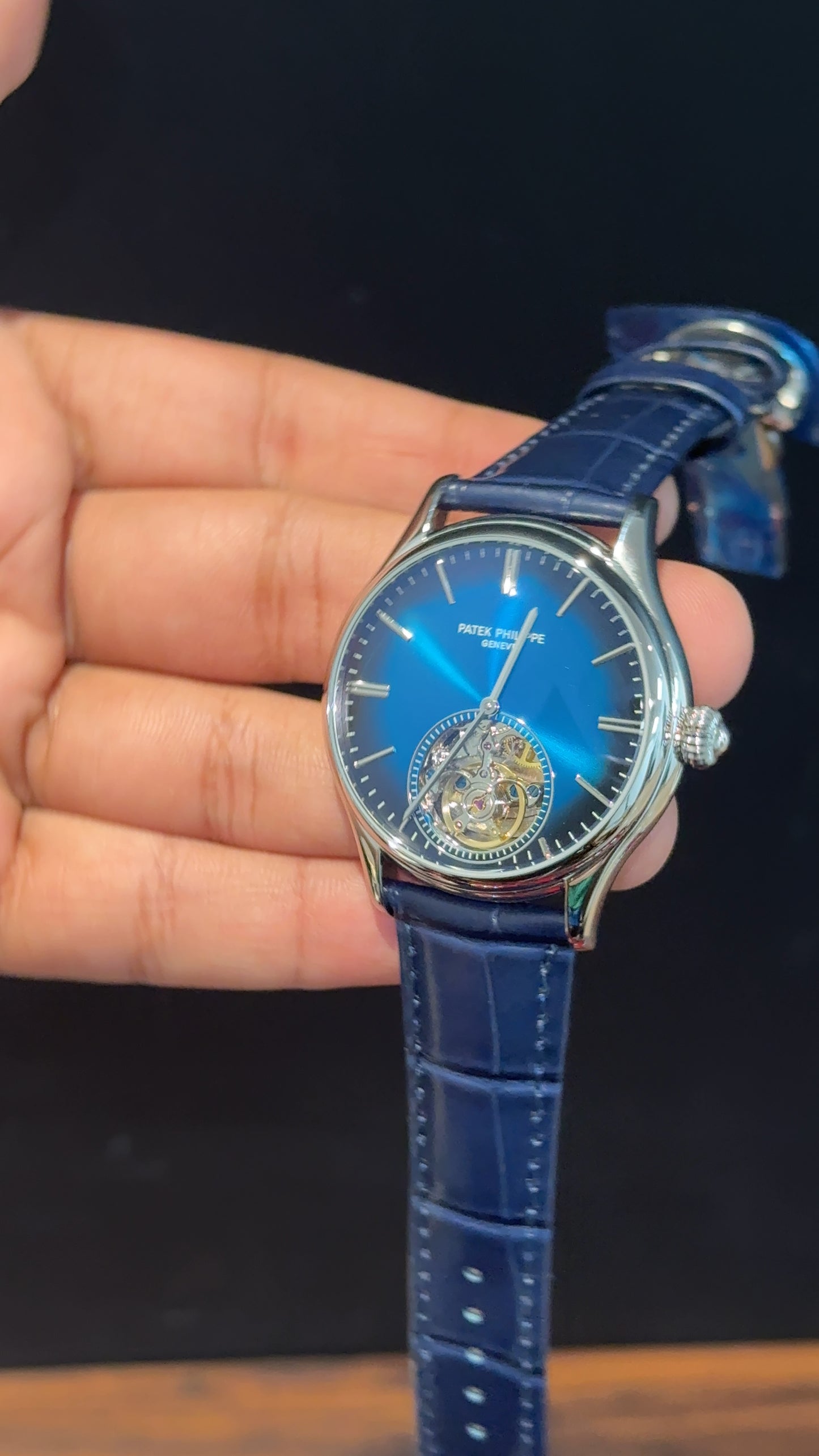 Pp Auto | Pendulum | Silver | Blue Strap | Shaddy Blue Dial