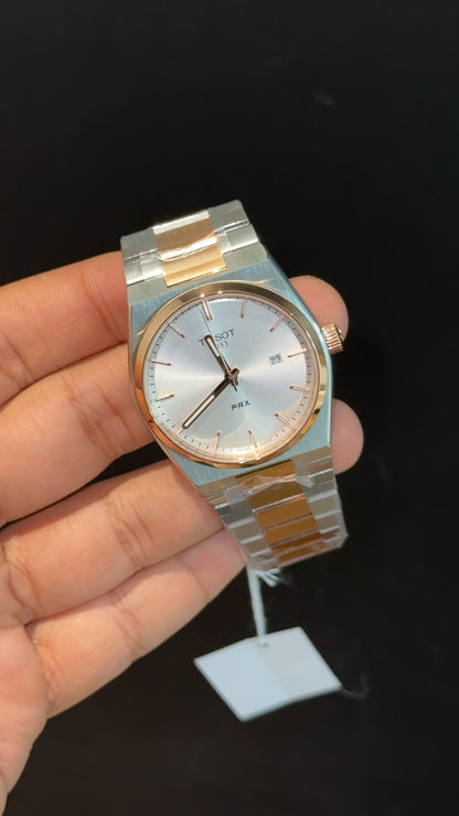 Tissot Prx | Quartz | Rose Two Tone | White Plain Dial - twentyfour