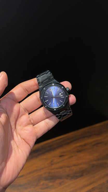 AP Auto | Black Chain  | Blue Plain Dial