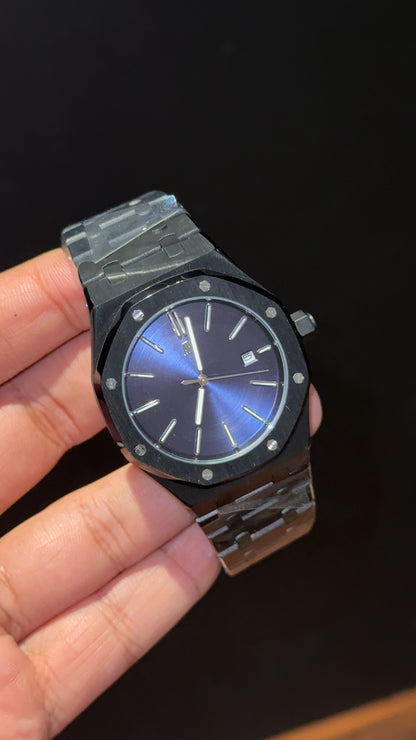 AP Auto | Black Chain  | Blue Plain Dial