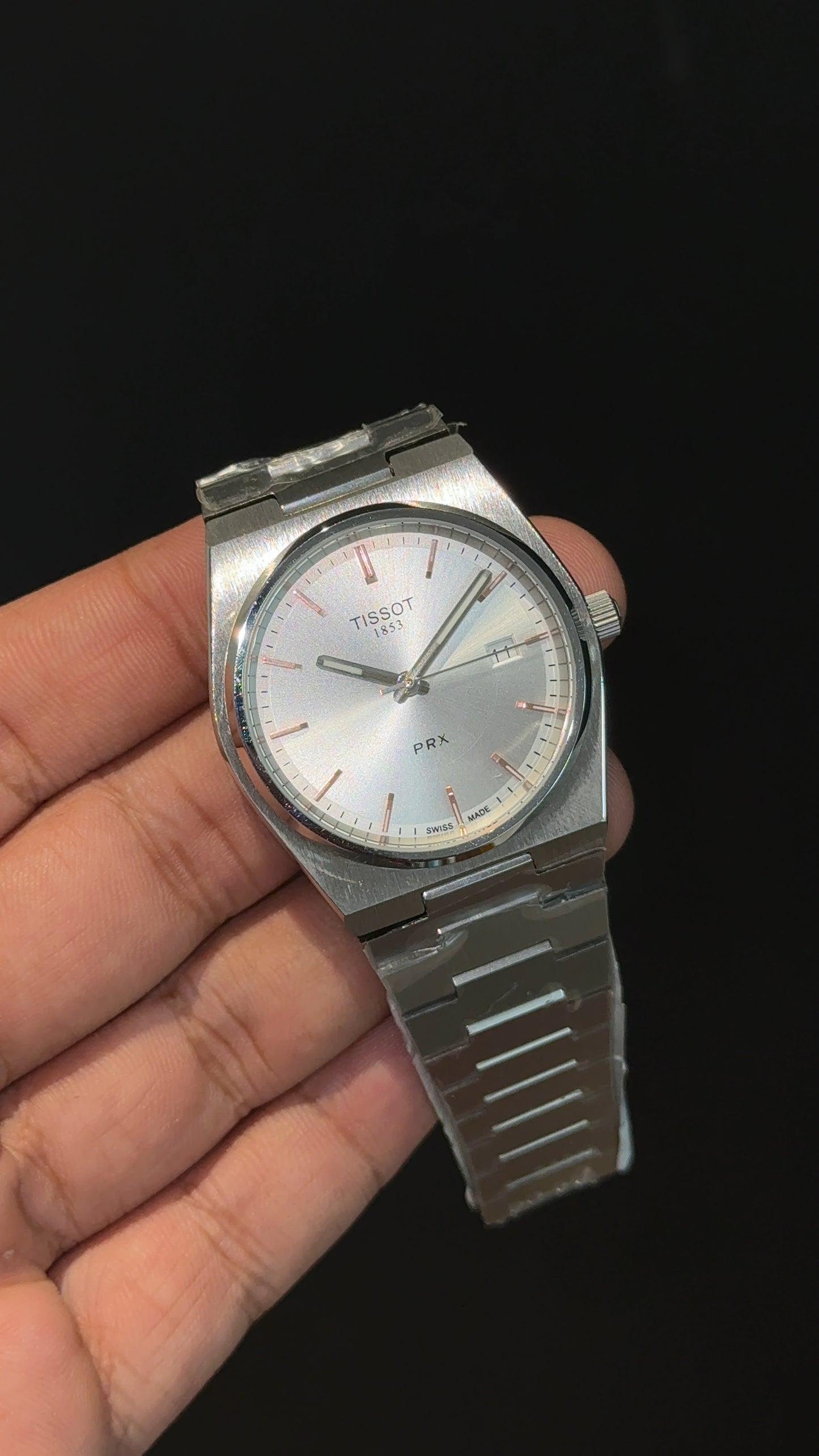Tissot Prx | Quartz | Silver Chain | Rose Digits | Silver Dial