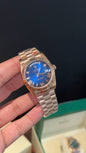 DayDate | 36mm | Rose Chain | Gradient Blue Index Dial