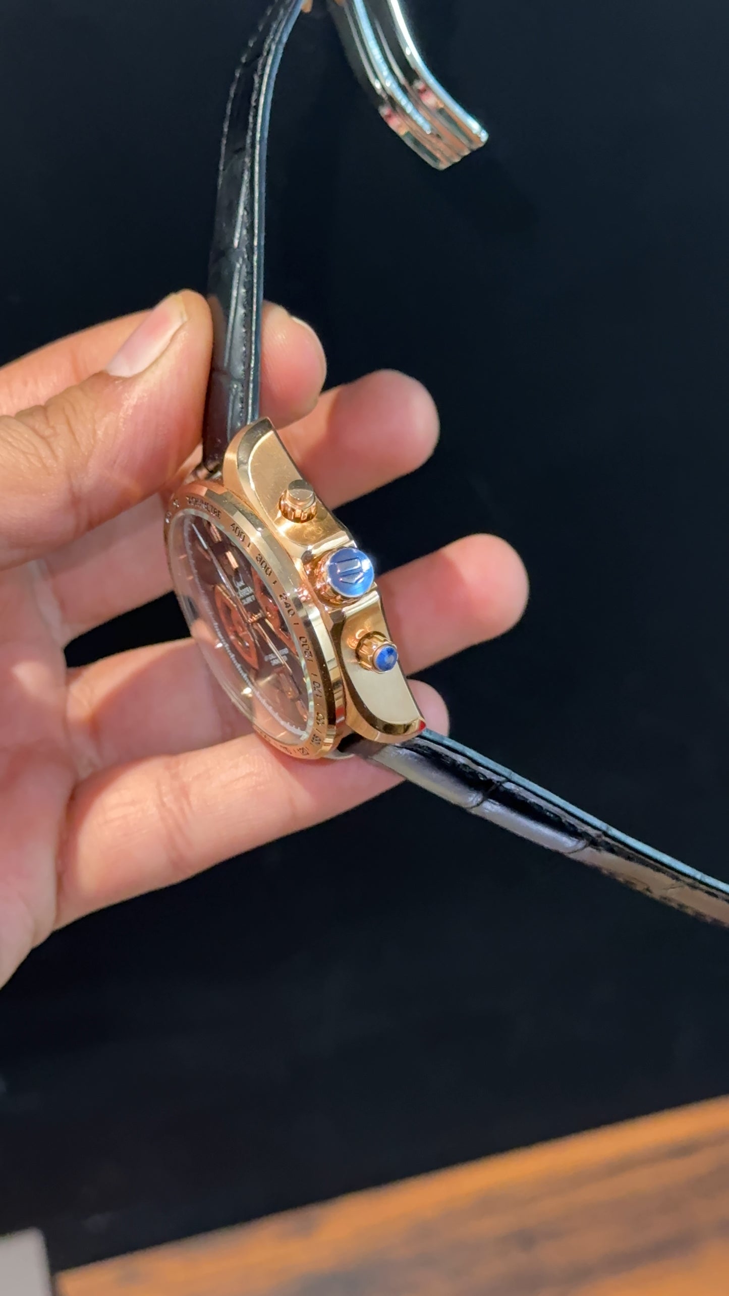 Tag Carrera | Calibre 17 | Rose | Black Strap | Chrono | Black Dial