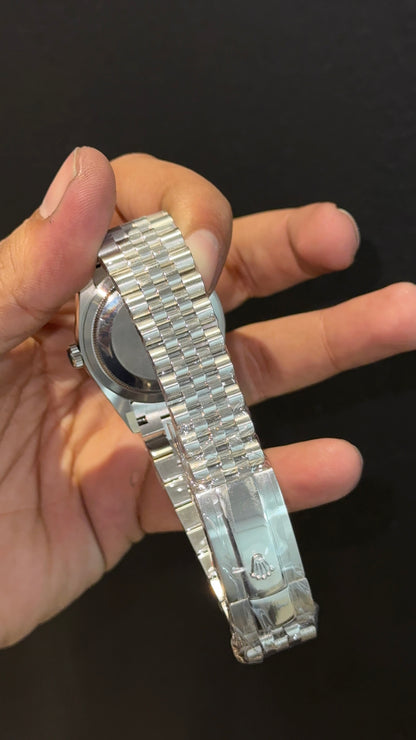 Premium DateJust | 36mm | Silver Chain | Purplish Index Dial