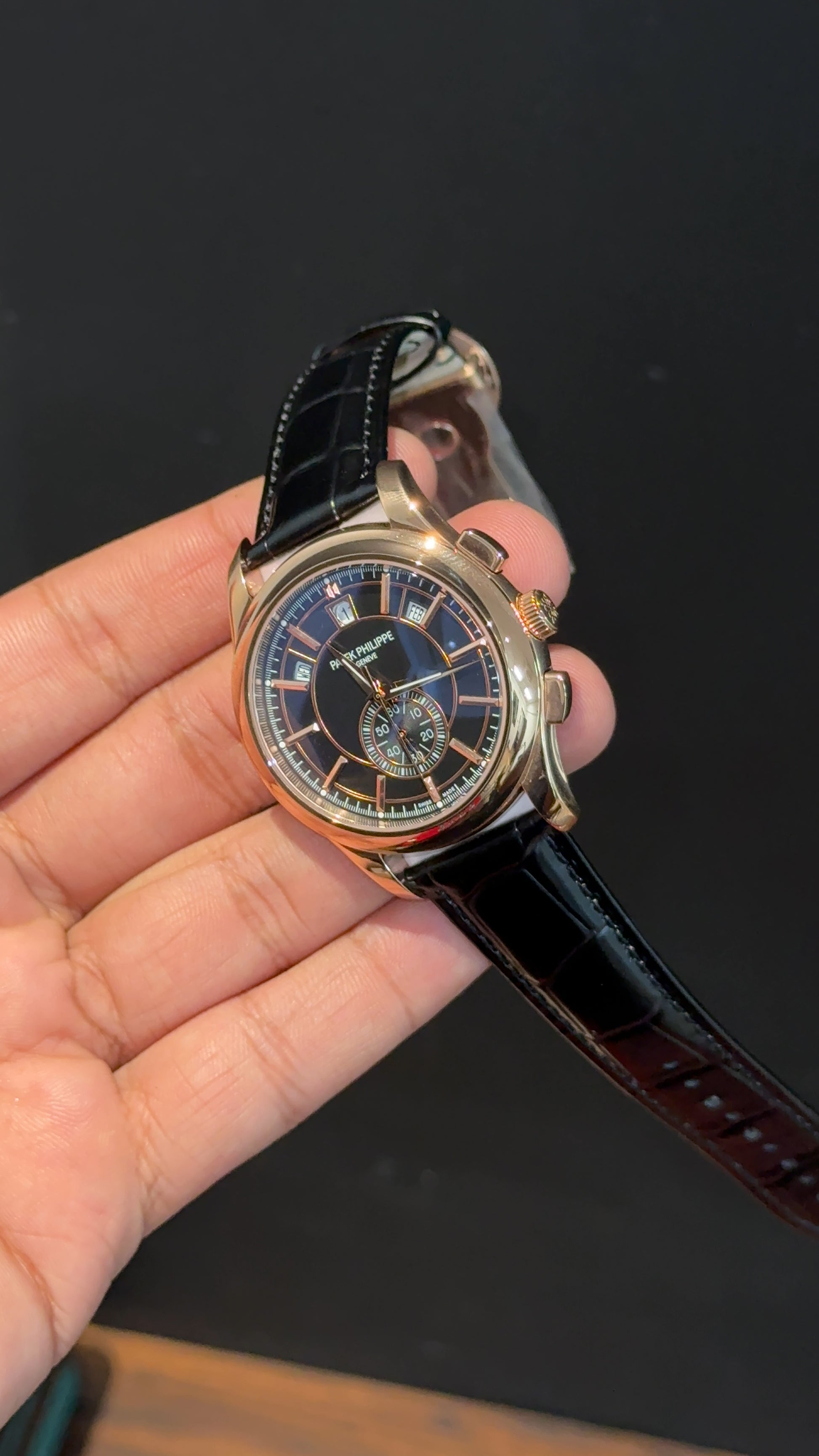 Pp Auto | Annual Calendar Edition | Rose | Black Strap | Black Dial - twentyfour