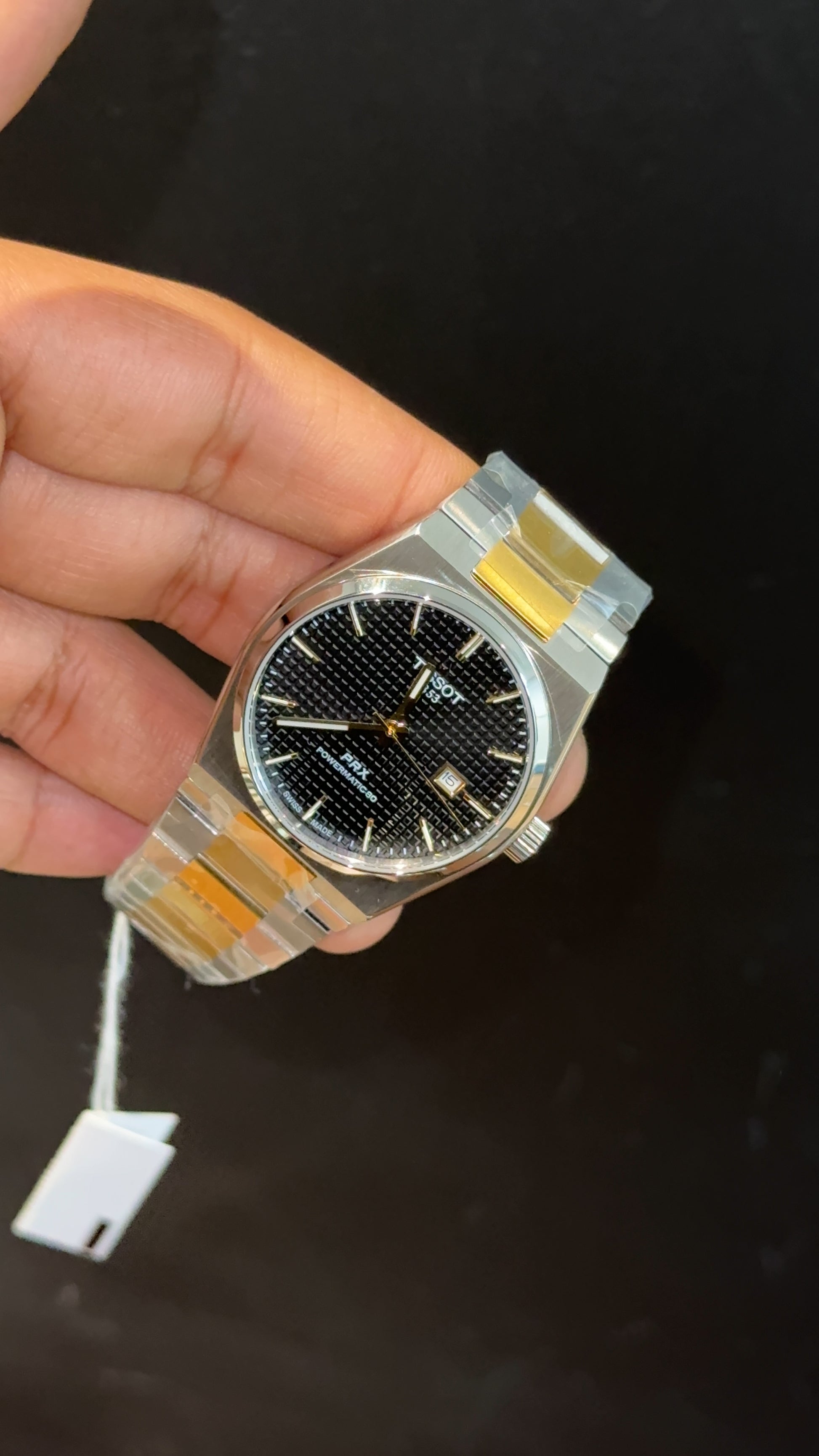 Tissot Prx | Quartz | Gold Two Tone | Black Texture Dial - twentyfour