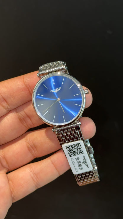 Longines | Silver Chain | Blue Plain Dial - twentyfour