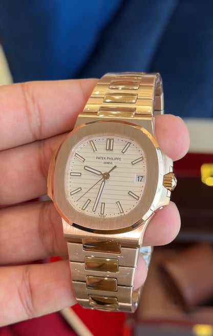 Patek naut Rose gold White