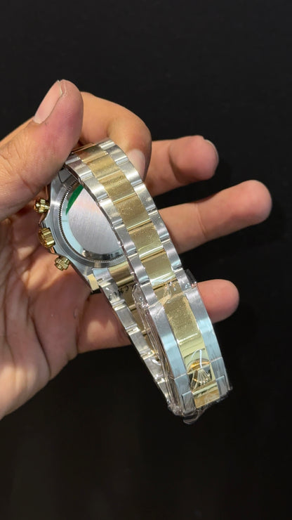 Premium Daytona  | Gold Two Tone | Chrono | White Dial
