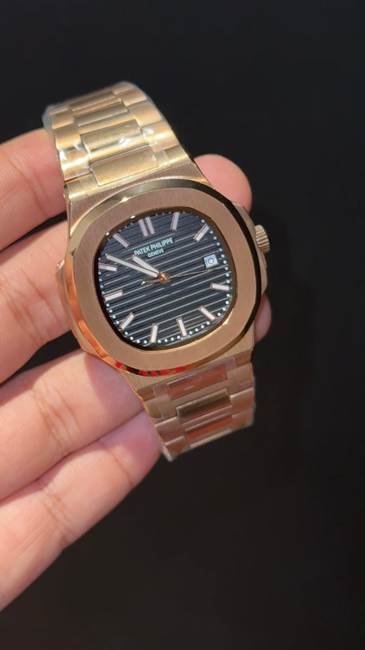 PP Auto | Rose Chain | Black Dial