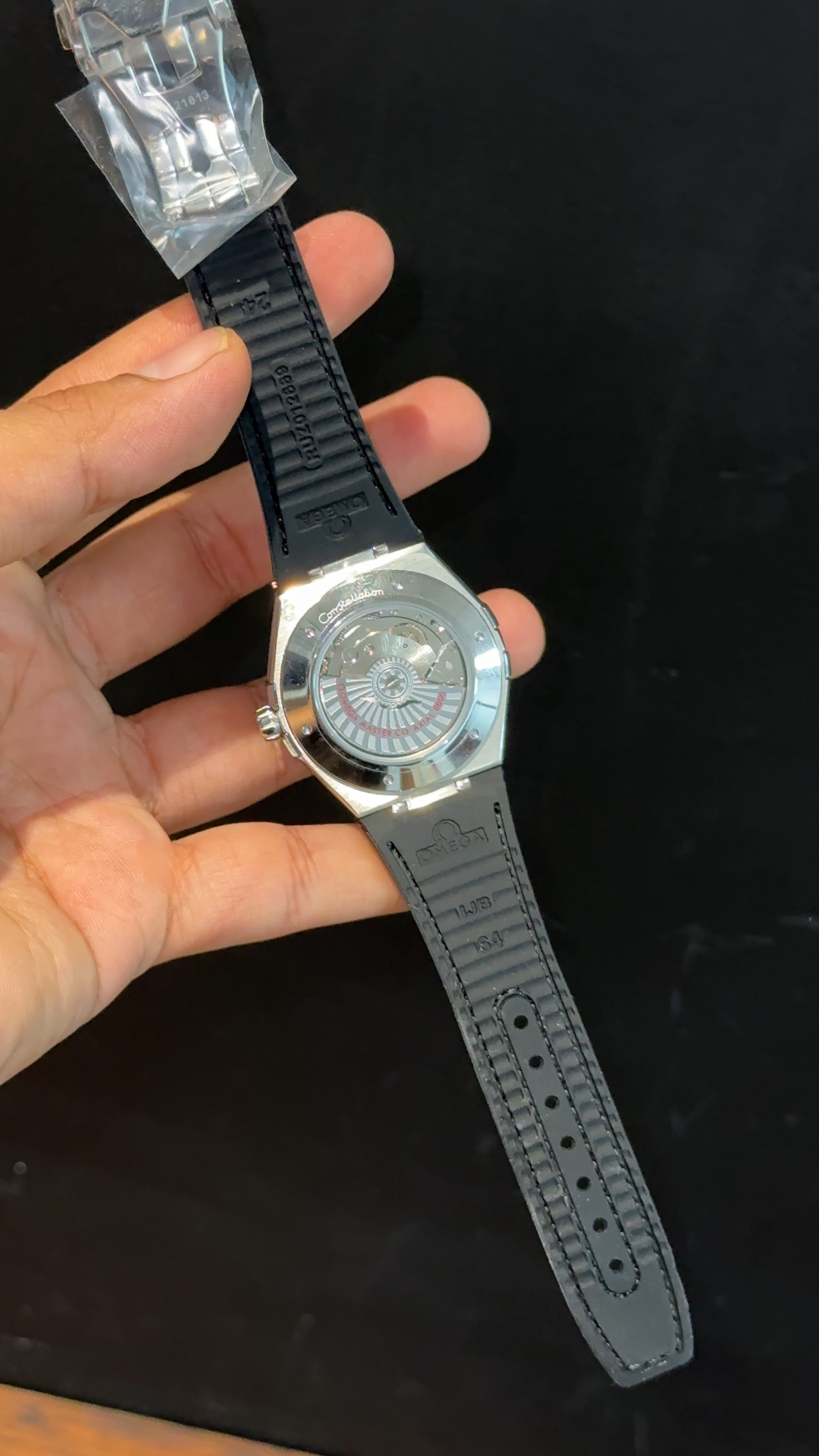 Omega Constellation | Silver Black Case | Black Strap | Black Plain Dial - twentyfour