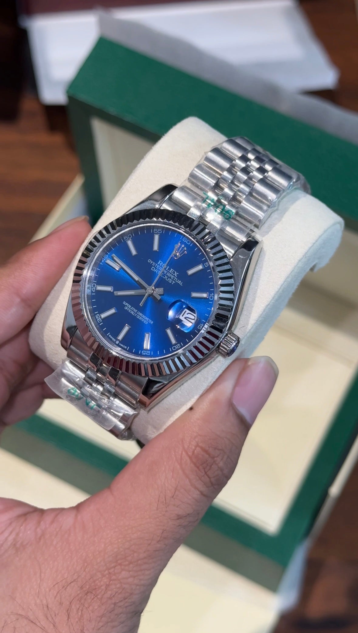 DateJust | Silver Chain | Blue Dial