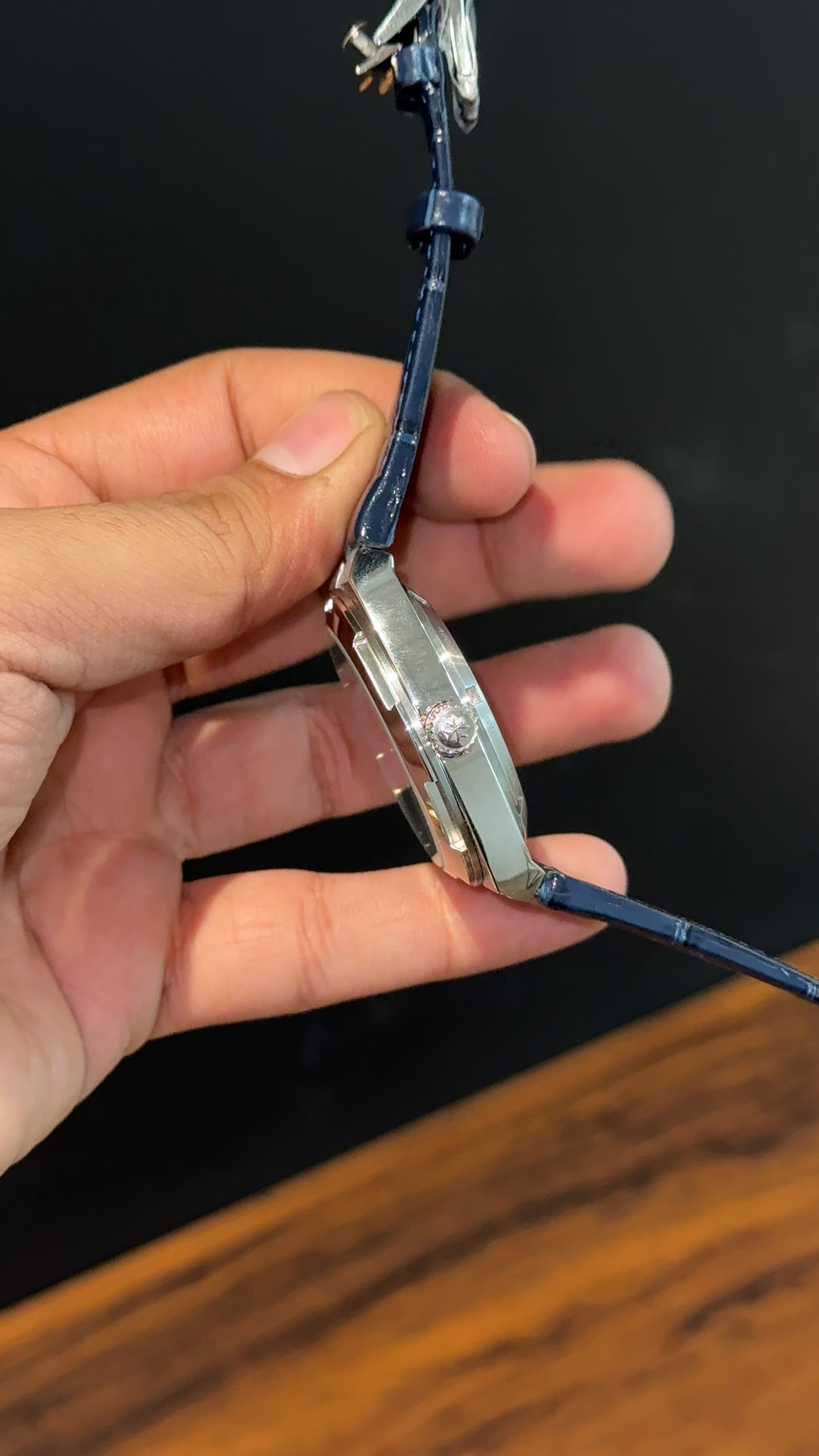 Vacheron Constantin | Silver  | Blue Leather Strap | Tourbillon | Shaddy Blue Dial