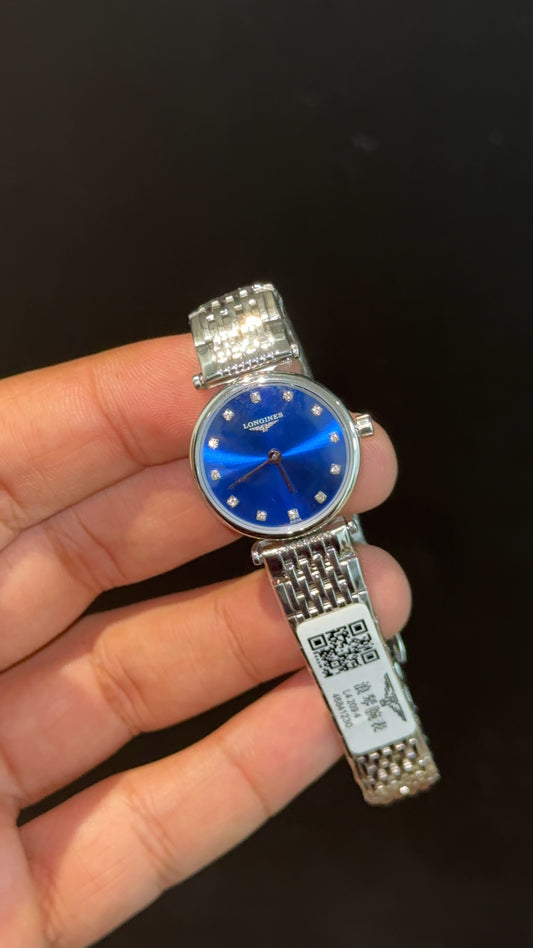 Longines | Woman | Silver Chain | Blue Diamond Dial - twentyfour