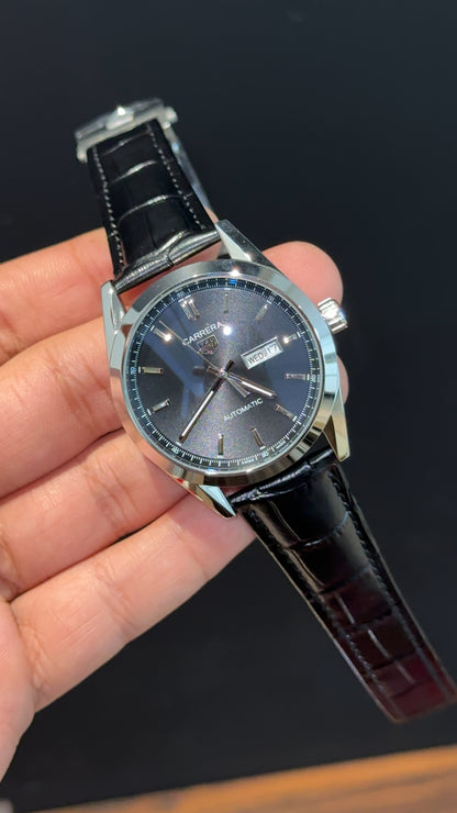 Tag Carrera | Calibre 5 | Black Strap | DayDate | Black Dial