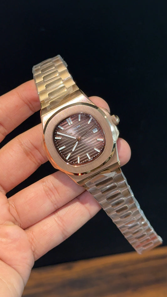 Pp auto | Rose Chain | Brown Golden Dial - twentyfour