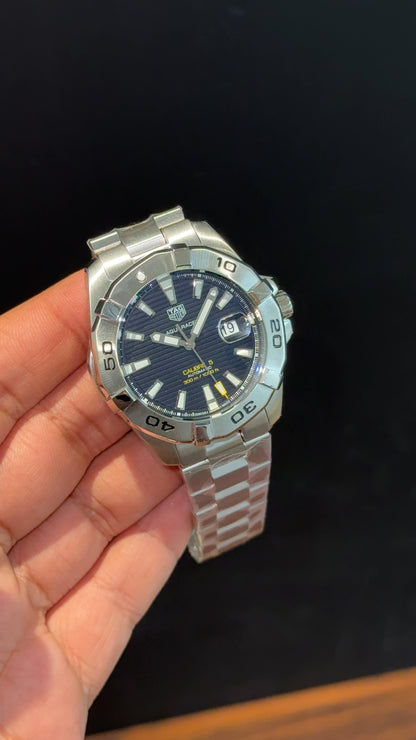 Tag Aquaracer | Calibre 5 | Silver Chain | Plain Bezel | Black Dial