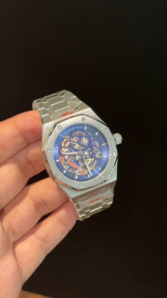 AP Skl | Silver Chain | Blue Dial Silver Circle