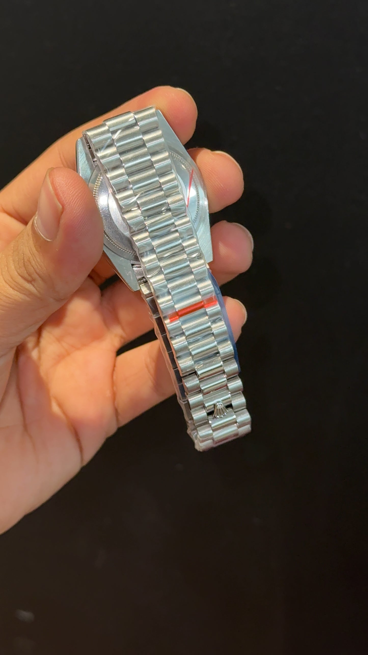 Datejust | 36mm | Silver President Chain | Sky Blue Diamond Dial