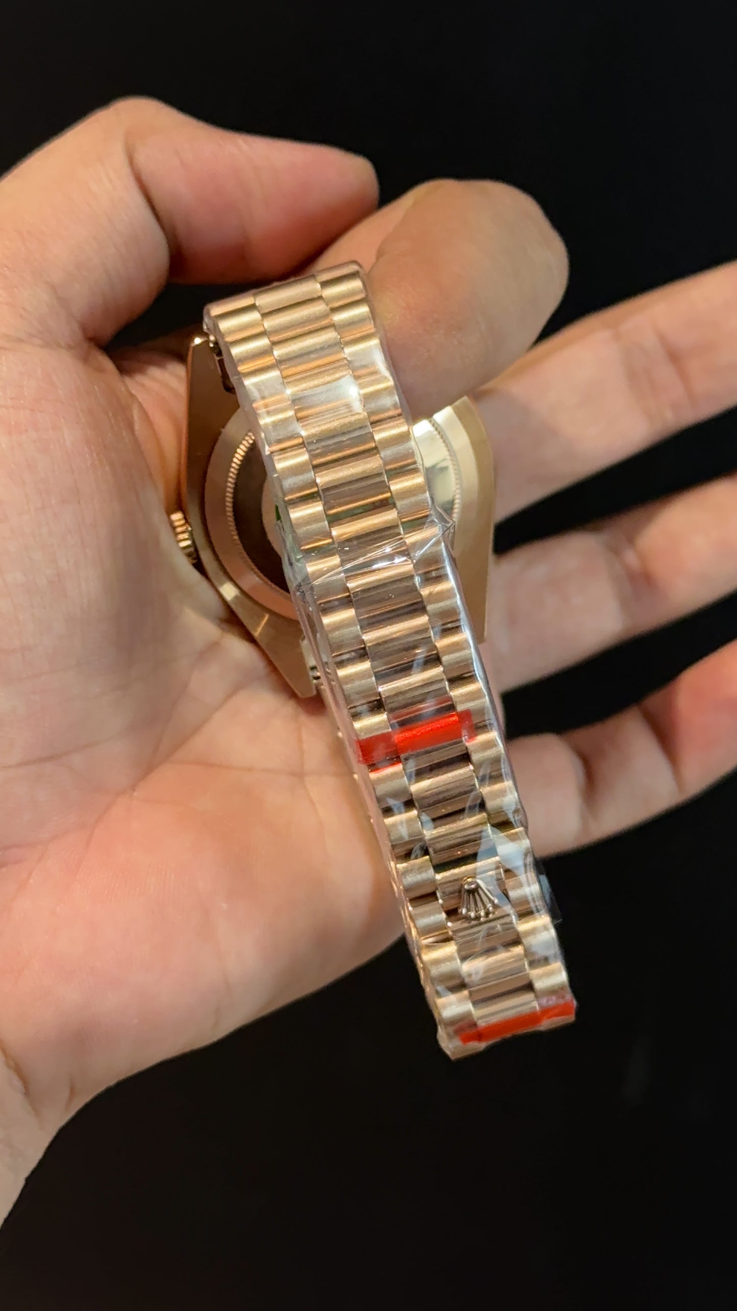 Daydate | Mother Of Pearl | Rose Chain | White Pearl Dial