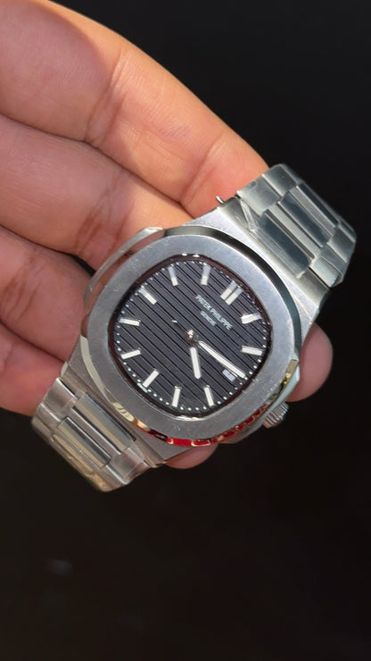 PP Auto | Silver Chain | Black Dial
