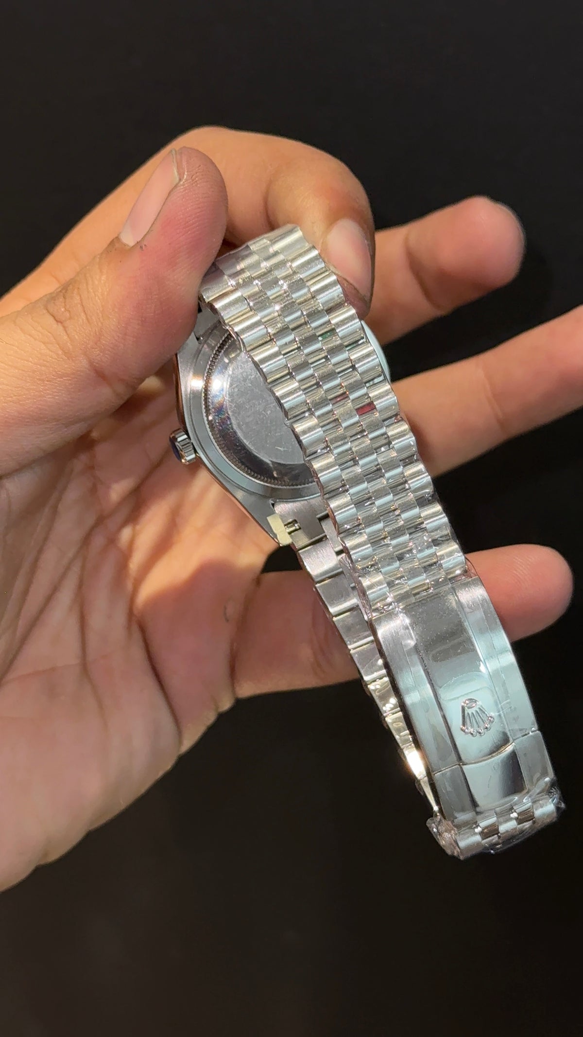 Premium DateJust | 36mm | Silver Chain | Gradient Green Dial