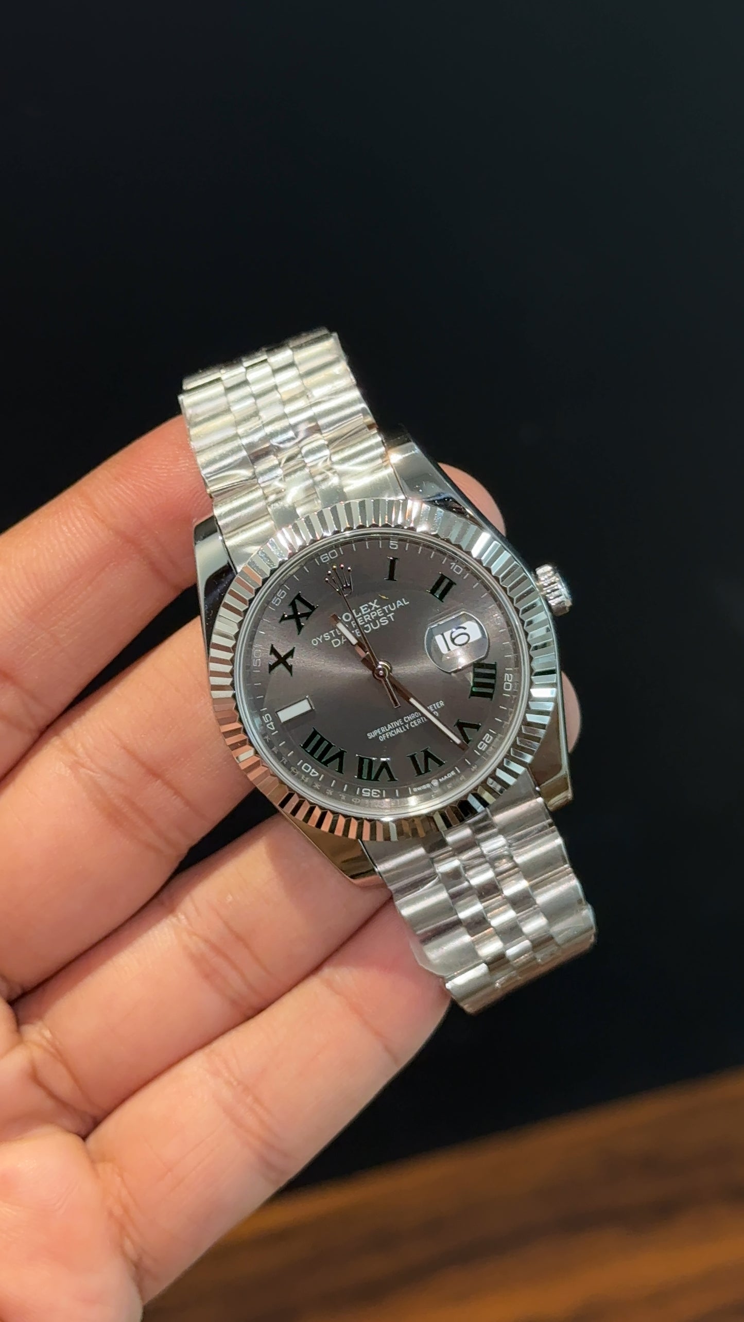 Premium Datejust | Silver Chain | Wimbeldon Dial