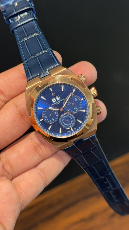 Vacheron Constantin | Rose | Blue Leather Strap | Chrono | Blue Dial