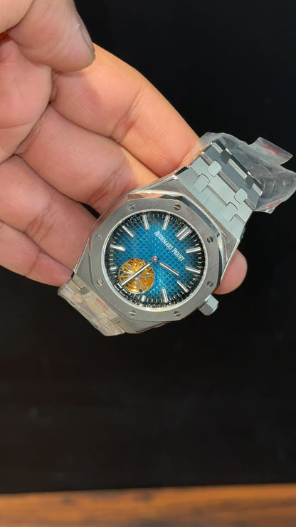 AP Auto | Silver Chain | Pendulum| Shaddy Blue Dial