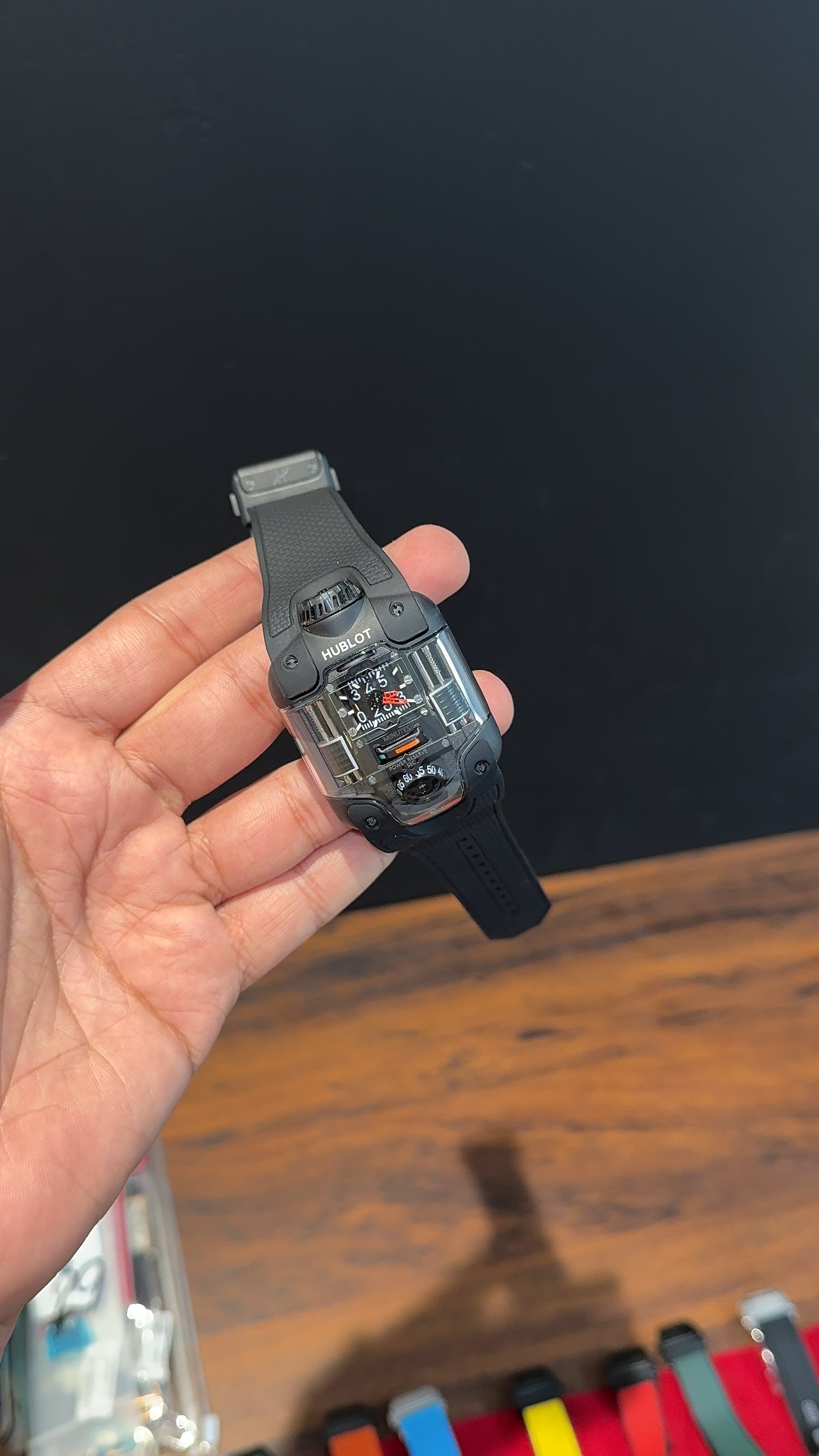 Premium Hublot | MP-10 Energy System Edition | Black Strap | Black Dial Dial