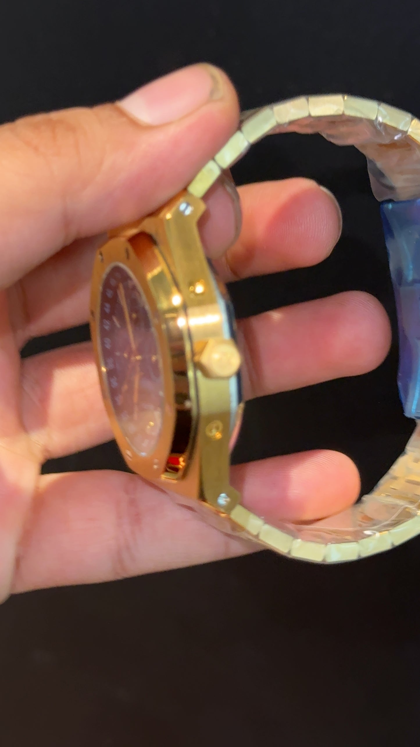 AP Auto | Gold Chain | Chrono | Calendar Edition | Blue Dial