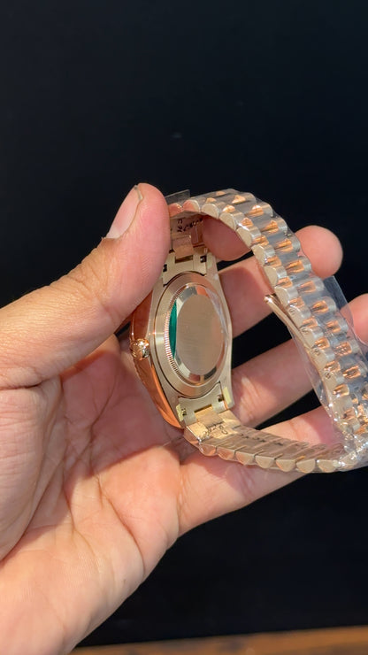 Premium Daydate | Rose Chain | Choco Brown Dial