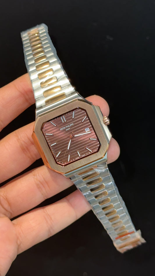 Pp Auto | Cubitus | Rose Two Tone | Brown Dial - twentyfour