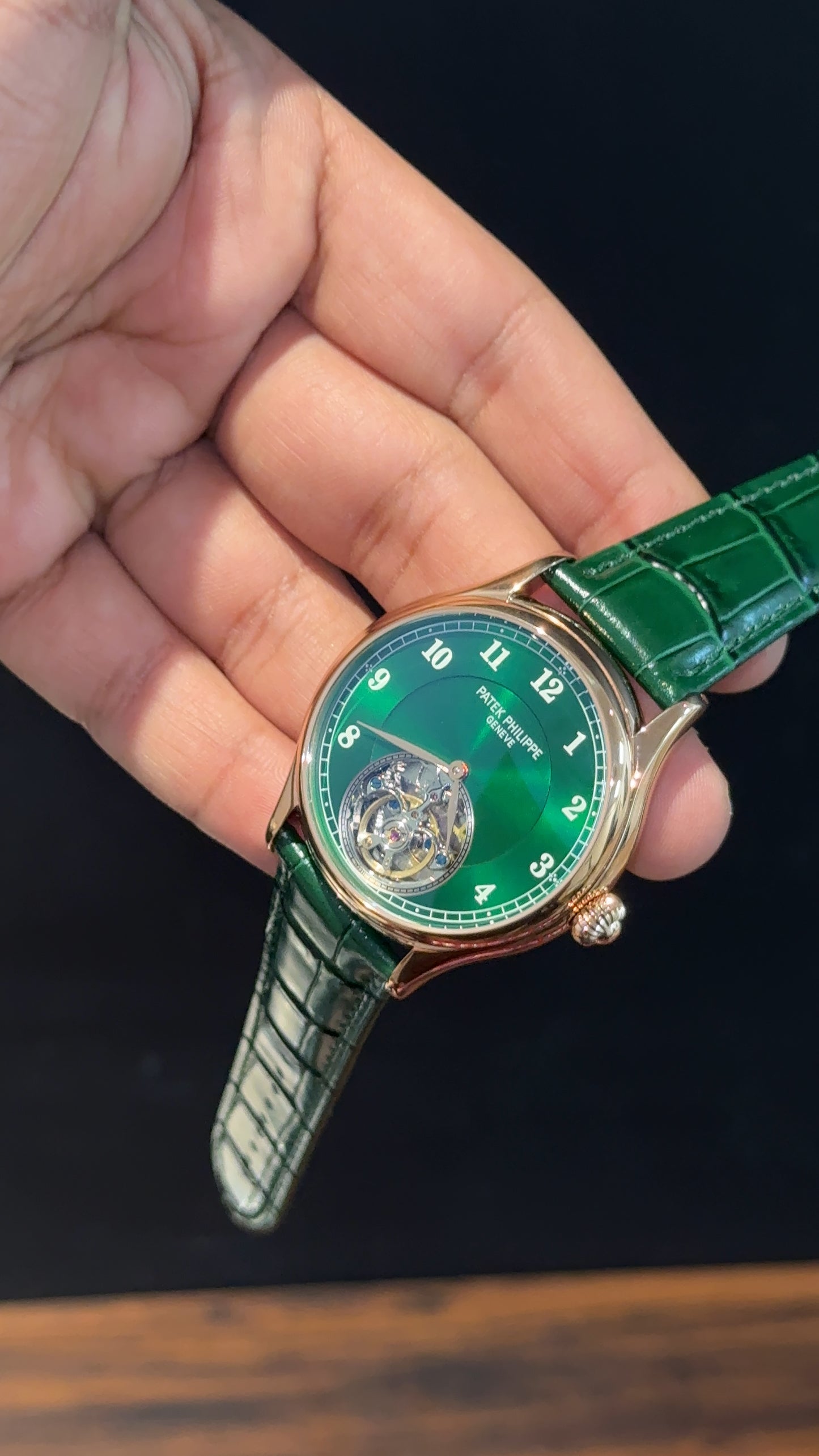 Pp Auto | Pendulum | Rose | Green Strap | Rose Green Dial - twentyfour
