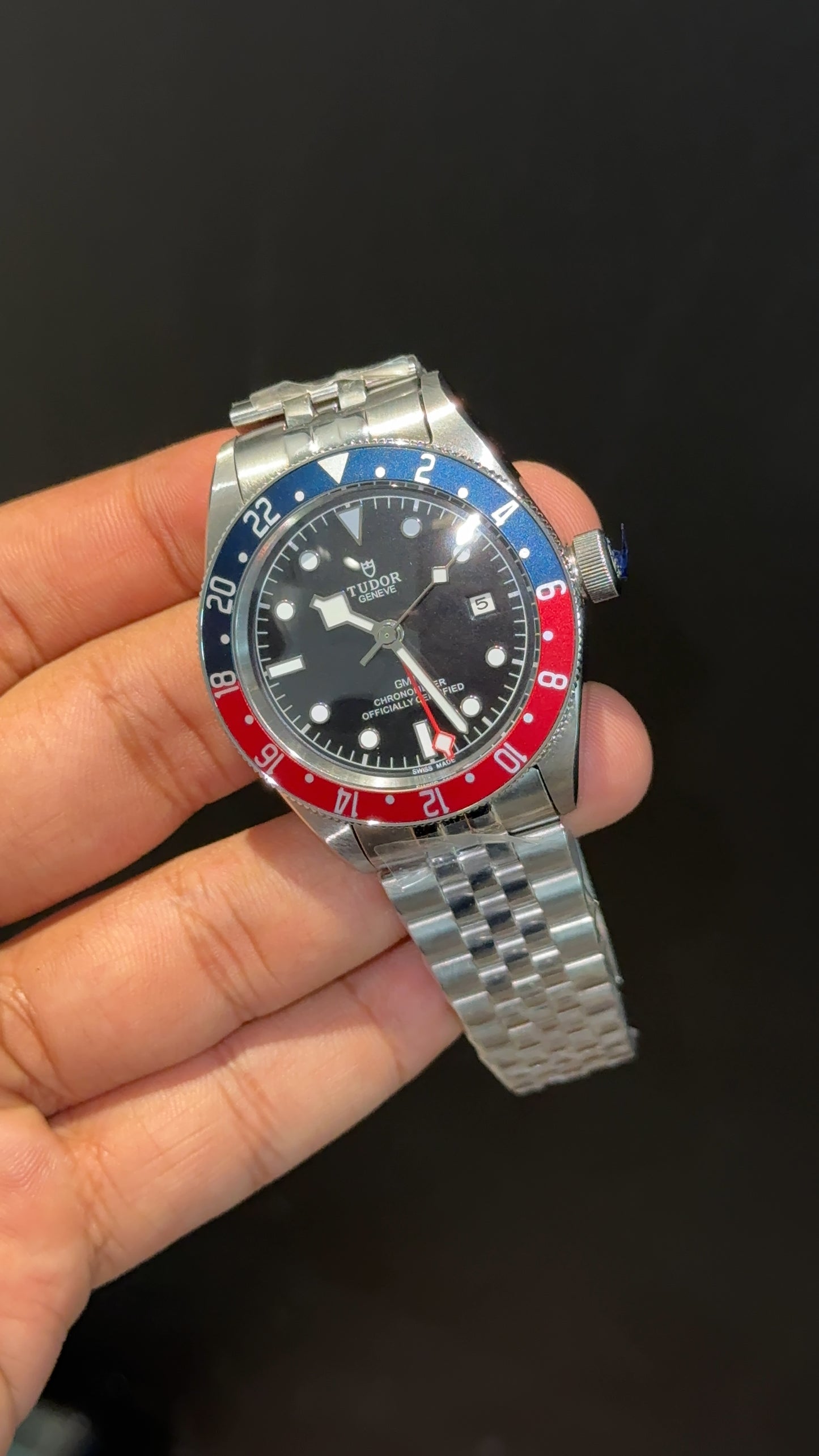 Tudor | Gmt Black Bay Pepsi | Silver Chain | Black Dial