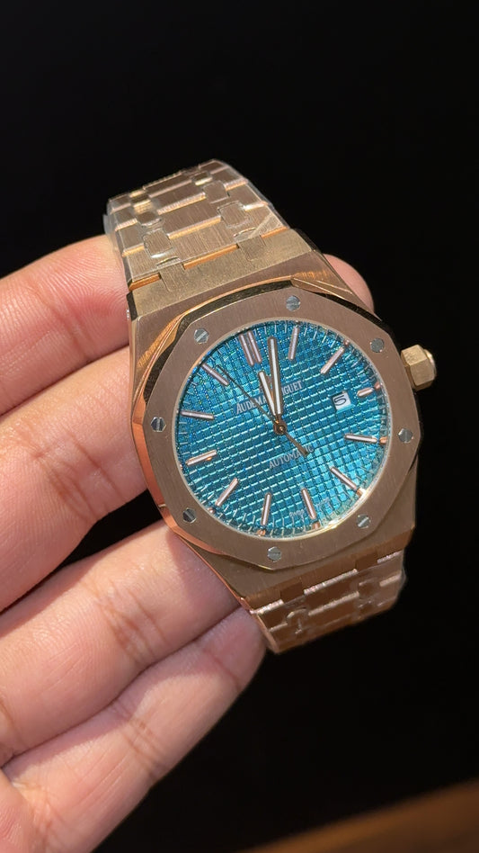 AP Auto | Rose Chain | Turquoise Dial