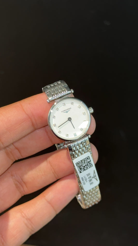 Longines | Woman | Silver Chain | White Diamond Dial - twentyfour