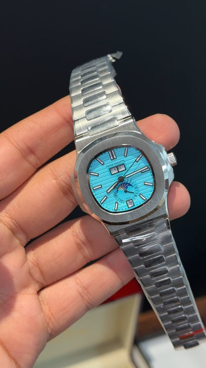 Pp Auto | Silver Chain | DayDate Edition | Moonphase | Tiffany Dial