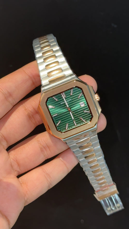 Pp Auto | Cubitus | Rose Two Tone | Green Dial - twentyfour