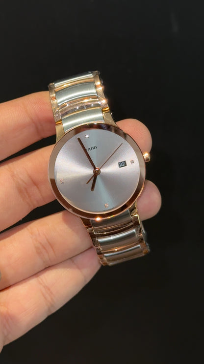 Rado Centrix | Rose Two Tone | Silver Dial
