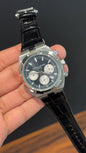 Vacheron Constantin | Black Leather Strap | White Chrono | Black Dial